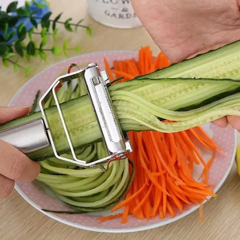 1 Stück Küchen-Gemüse-Obstschäler Gemüseschneider Hochwertiger Edelstahl-Kartoffel-Gurken-Karottenreibe Julienne-Schäler