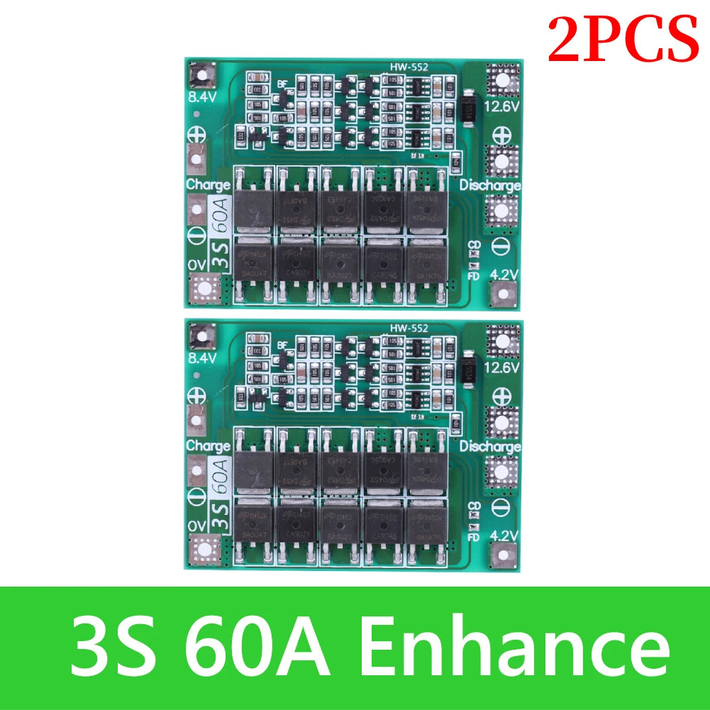 BMS 3S/4S 5A 10A 20A 25A 40A 60A Li-ion Lithium Battery Charger Protection Board 18650 For Drill Motor 12V with Enhance/Balance - Shoppiline