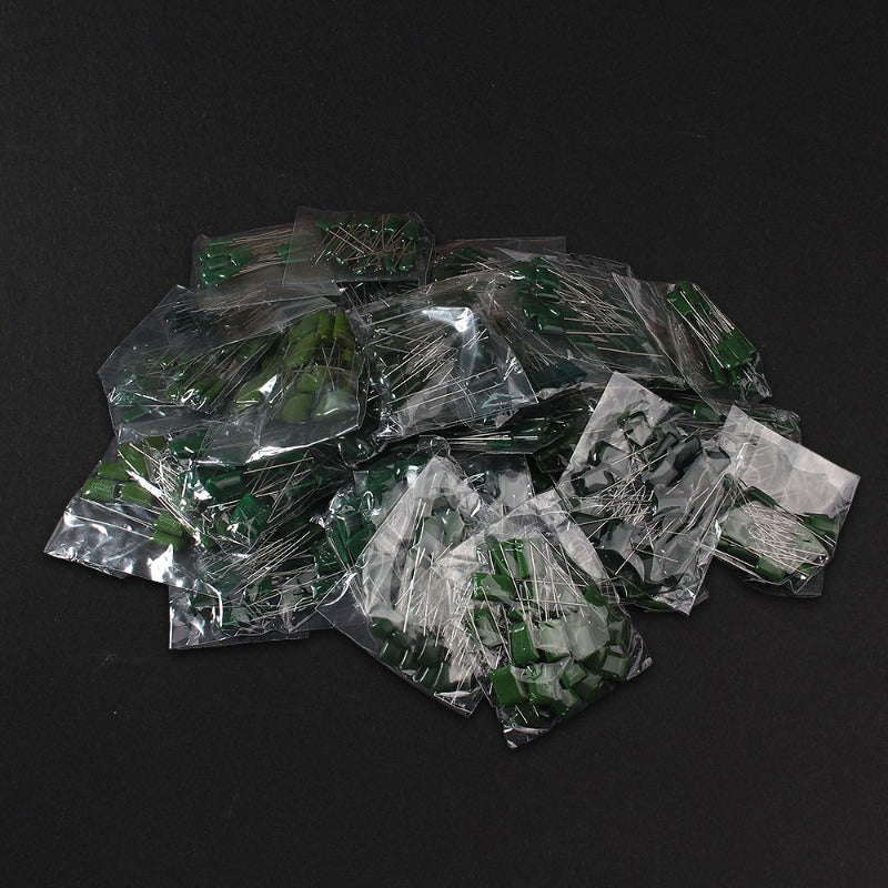 150/180/620PCS Polyester Film Capacitor Kit 100V 1nF 1.5nF 2.2nF 100nF 2A102J 2A471J 2A222J 2A392J 2A332J 2A472J 2A103J 2A473J - Shoppiline