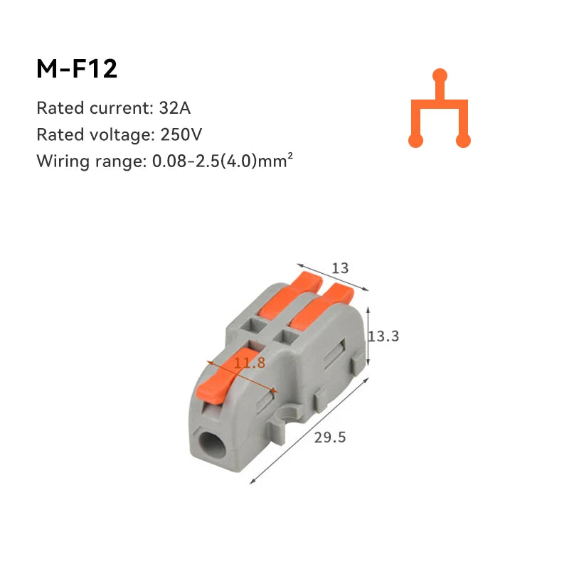 10/30/50 PCS Mini Fast Wiring Cable Connectors Universal Compact Splitter Electrical Conductors Push-in Home Terminal Block