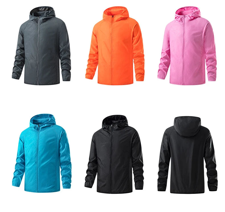 LNGXO Men Women Waterproof Hiking Jackets Sun Protection Windbreaker Camping Climbing Outdoor Rain Coat Unisex Portable Clothes