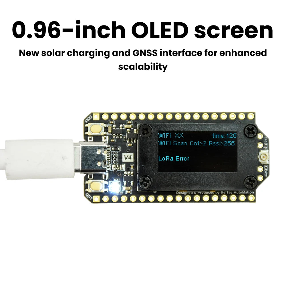Heltec WiFi LoRa 32 V4 ESP32 SX1262 GPS 0.96 inch OLED Solar Powered Dev-Board WiFi BLE Low Power Type C For Arduino IoT - Shoppiline