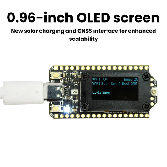 Heltec WiFi LoRa 32 V4 ESP32 SX1262 GPS 0.96 inch OLED Solar Powered Dev-Board WiFi BLE Low Power Type C For Arduino IoT - Shoppiline