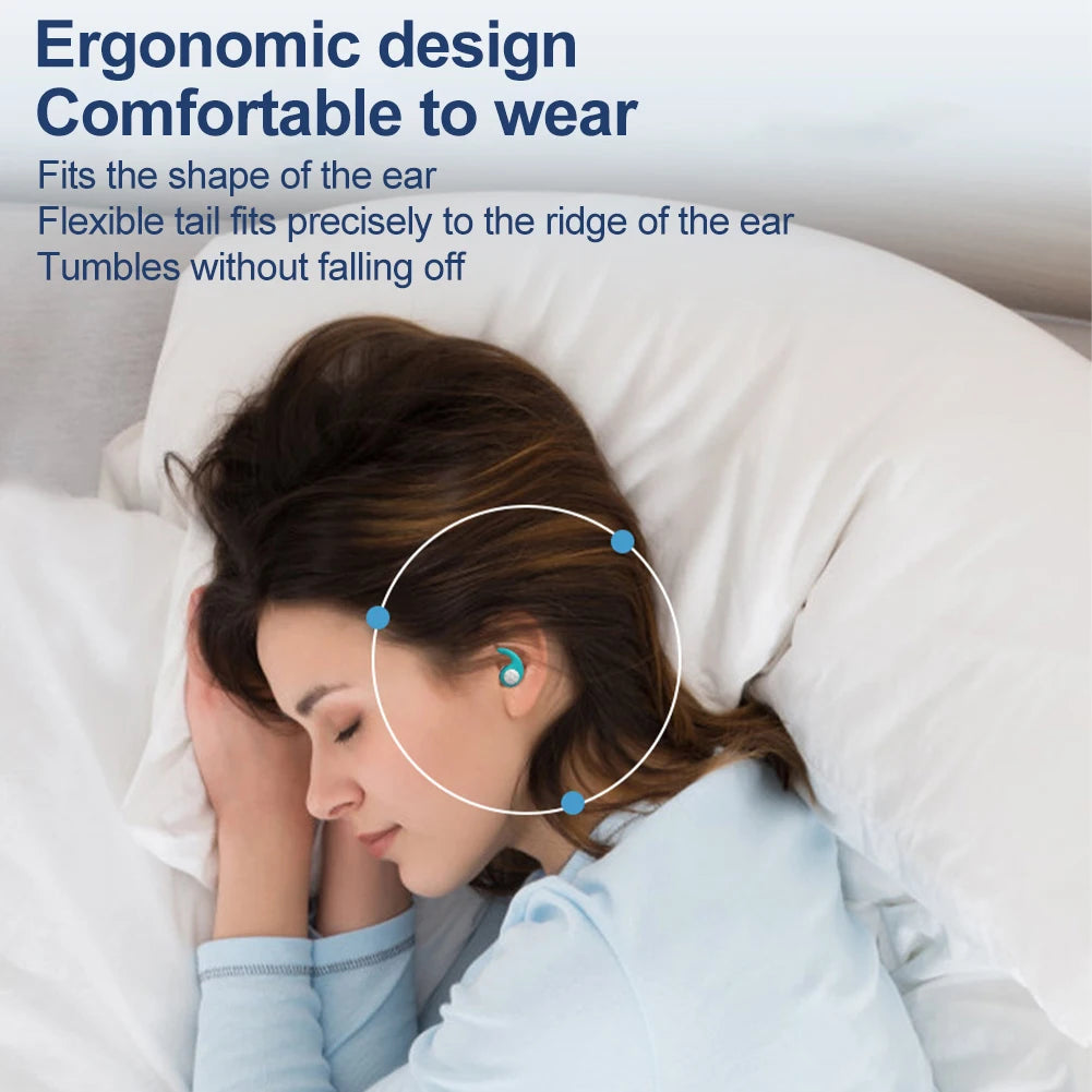 Silicone Noise Cancelling Earplugs Noise Filter Sleep Swimming Waterproof Three Layer Mute Earplugs