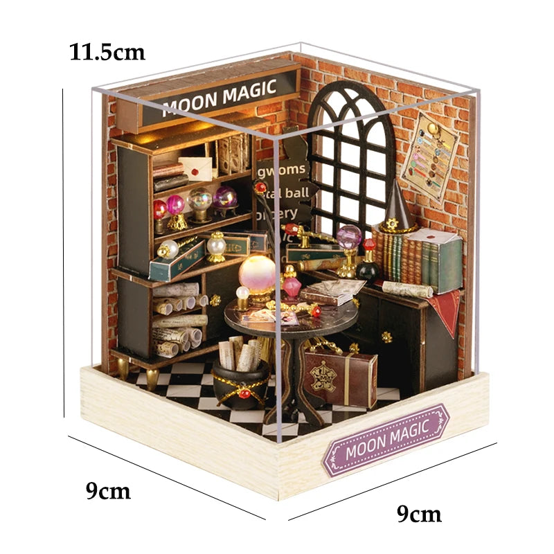 Kitten Mini Doll House 3D Puzzle Assembly Model Building Kit Creative Room Bedroom Decoration With Furniture Wooden Crafts Gifts - Shoppiline