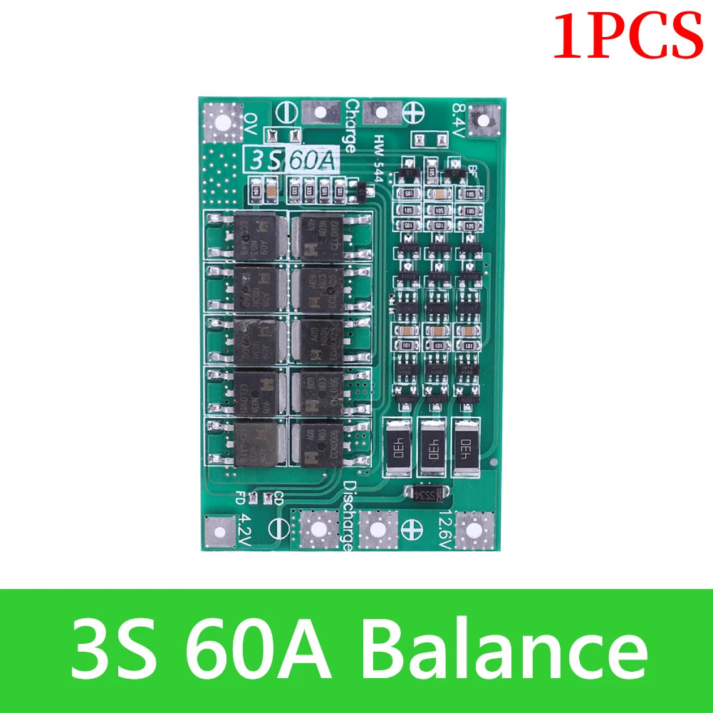 BMS 3S/4S 5A 10A 20A 25A 40A 60A Li-ion Lithium Battery Charger Protection Board 18650 For Drill Motor 12V with Enhance/Balance - Shoppiline