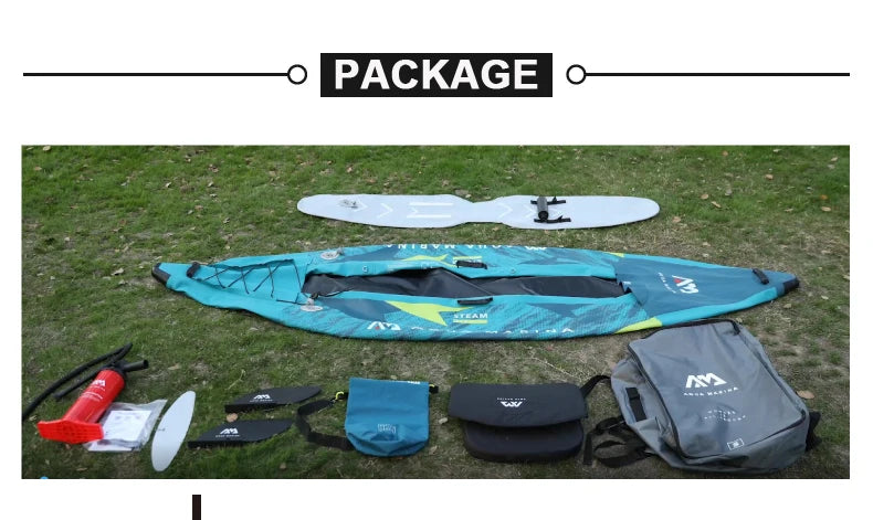 AQUA MARINA STEAM inflatable Kayak Boat 10'3"/13'6"  Drifting Inflatable Paddle Board Canoeing 1 2 Person Raft Rubber Boat PVC