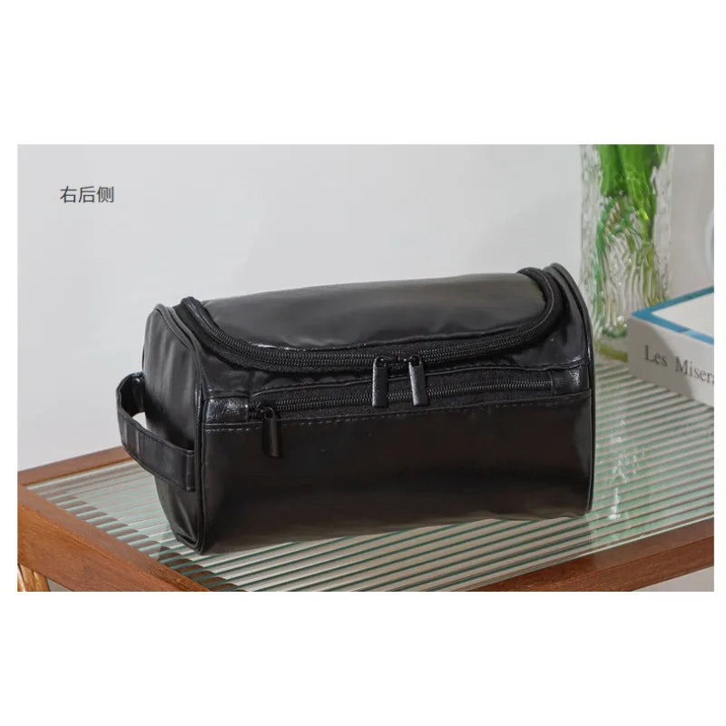 Leather Toiletry Bag for Men Women Dopp Kit Mens Hanging Toiletry Bag Travel Toiletry Bag for Traveling Large Cosmetic Bag for T