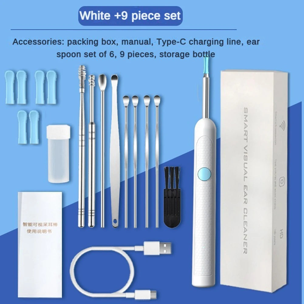 Smart Visual Ear Cleaner Set with Camera Otoscope Ear Cleaner Rechargeable Endoscope Earpick Health Care Set