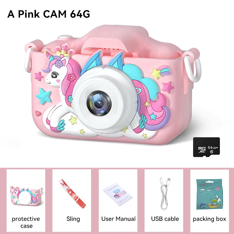 Christmas Children Camera HD 1080P Toddler Digital Video Camera 2.0inch Kids Camera with Silicone Cases Toys for Christmas Gifts - Shoppiline