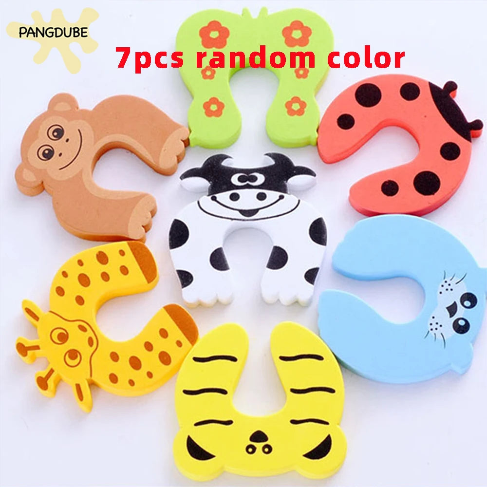 PANGDUBE 5Pcs Baby Safety Locks Cabinet Drawer Latches with Door Stopper Child Proof Finger Protector Home Protection Set