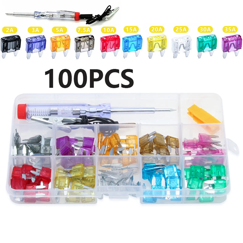 Car Fuse Blade Fuse Kit Fuses Automatic Truck Blade The Fuse Insurance Insert Insurance of Xenon Piece Lights Auto Accessories