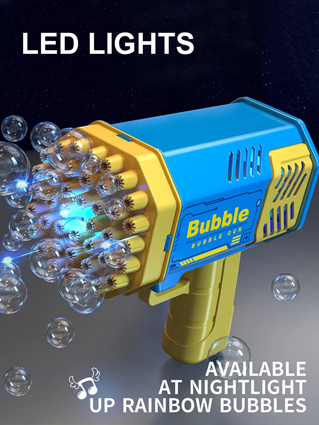 40 Hole CHILDREN'S Outdoor Toy Bubble Gun Electric Toy Blowing Bubbles (Without Bubble Water) - Shoppiline