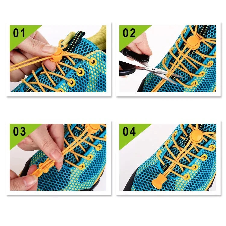 1 Paar Schnellschnürsenkel ohne Binden, elastische Schnürsenkel ohne Binden, Sneakers Kinder Erwachsene Stiefel Schnürsenkel für Schuhe