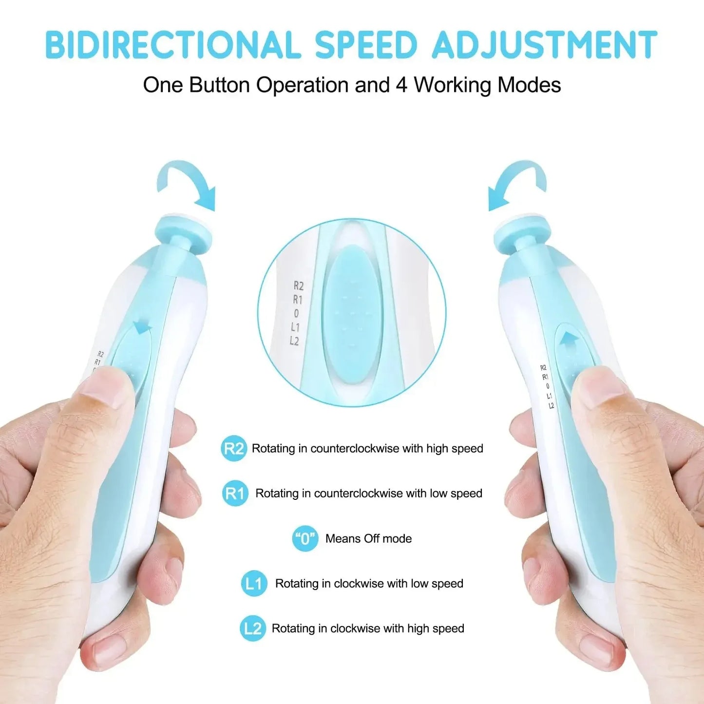 Multifunctional Electric Baby Cutter Trimmer Manicure Tool Set Baby CareNail Trimmer Baby Nail File Clippers Toes Fingernail