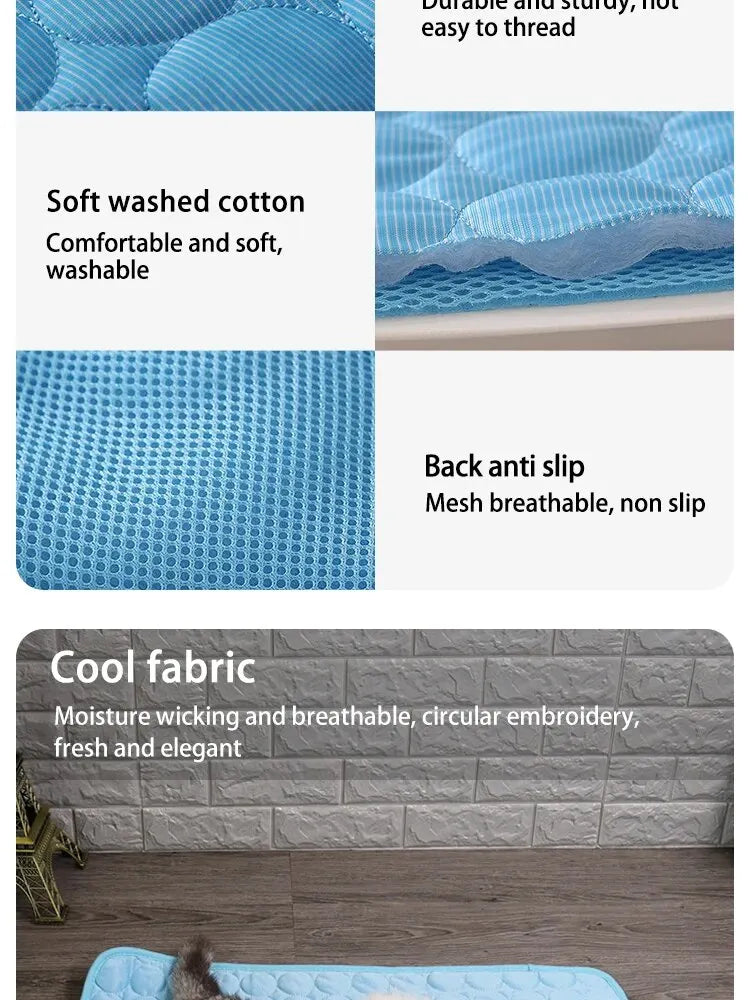 Cat Ice Mats Summer Cat Dog Sofa Nest Bed Cooling Sleeping Pad for Small Dogs Pets Durable Sofa Cooling Pad Blanket