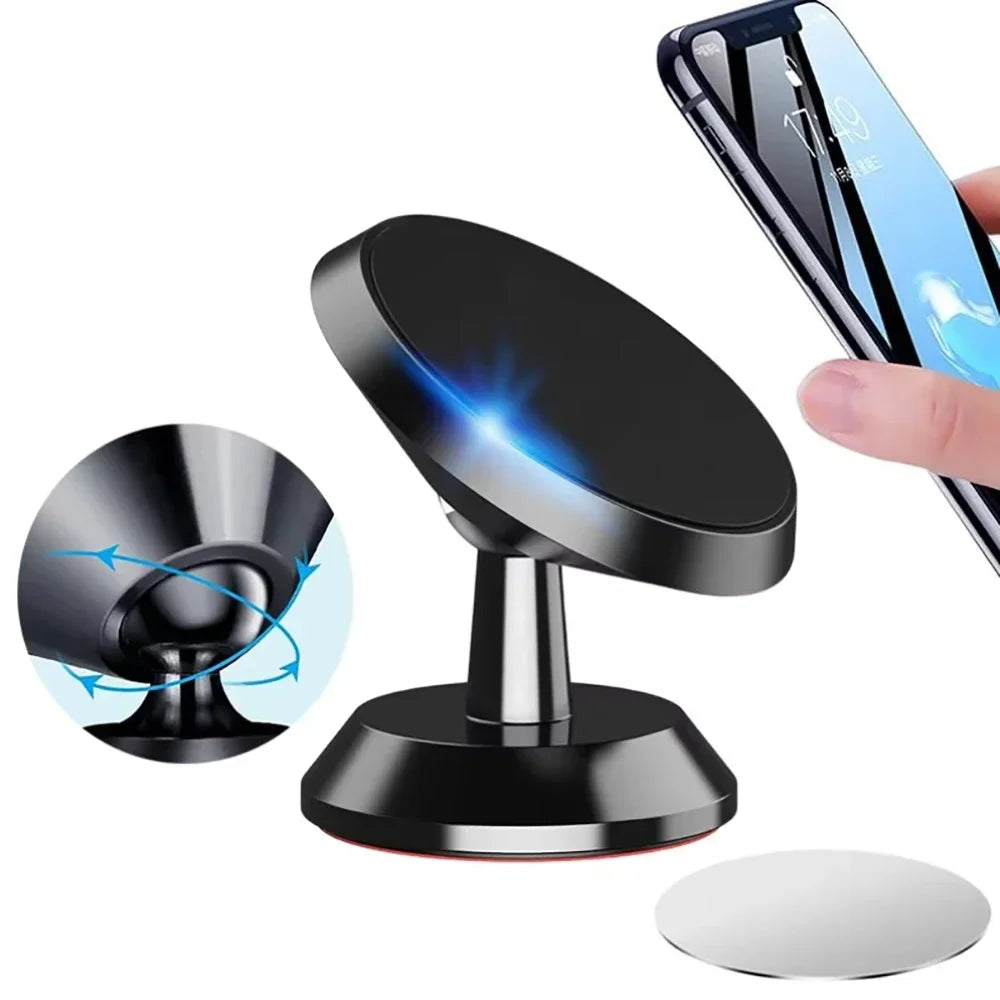 Magnetic Car Phone Stand Magnet Mount Bracket Adhesive Stick on Dashboard for iPhone 14 13 12 Pro Samsung Xiaomi Huawei Mobile