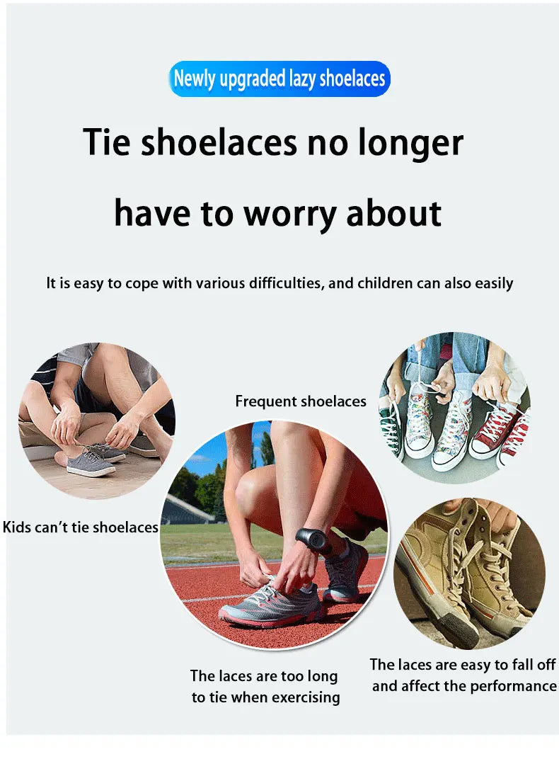 Gummiband-Schnürsenkel ohne Binden, Einheitsgröße für Erwachsene und Kinder, Sportschuh-Schnürsenkel, schnürsenkellos, flach, dehnbar