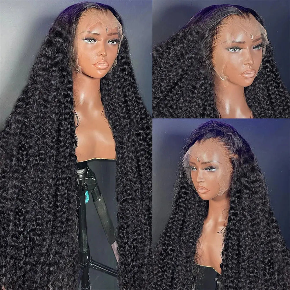 300 % Dichte 13x6 HD Transparent Loose Deep Wave Lace Frontal Perücke Brasilianisch 40 46 Zoll 13x4 360 Lockige Lace Front Perücken Für Frauen