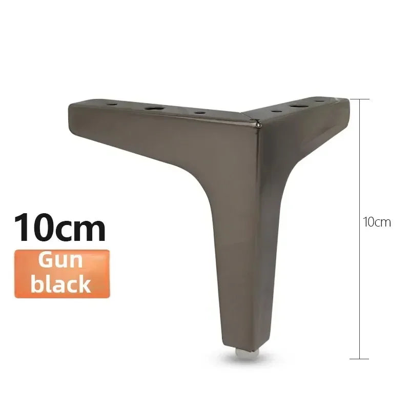 4Only gold black metal furniture legs included：Modern Minimalist Style，Suitable for Sofa/Cabinet/Table Heightening Foot Pads