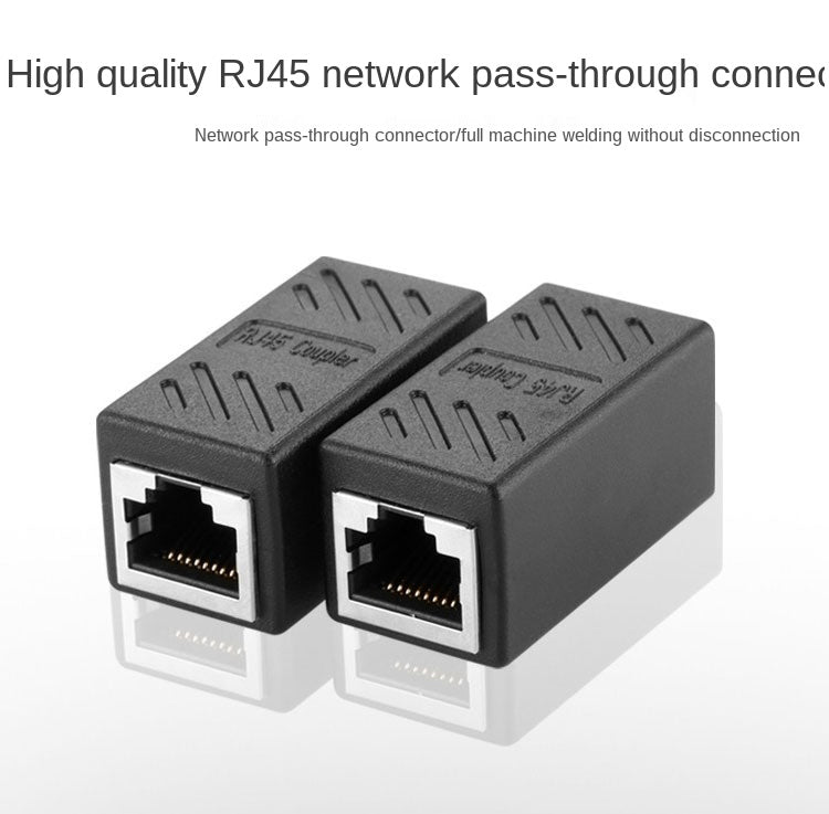 Network cable butt connector extender adapter rj45 network monitoring broadband crystal head adapter straight connector connecti