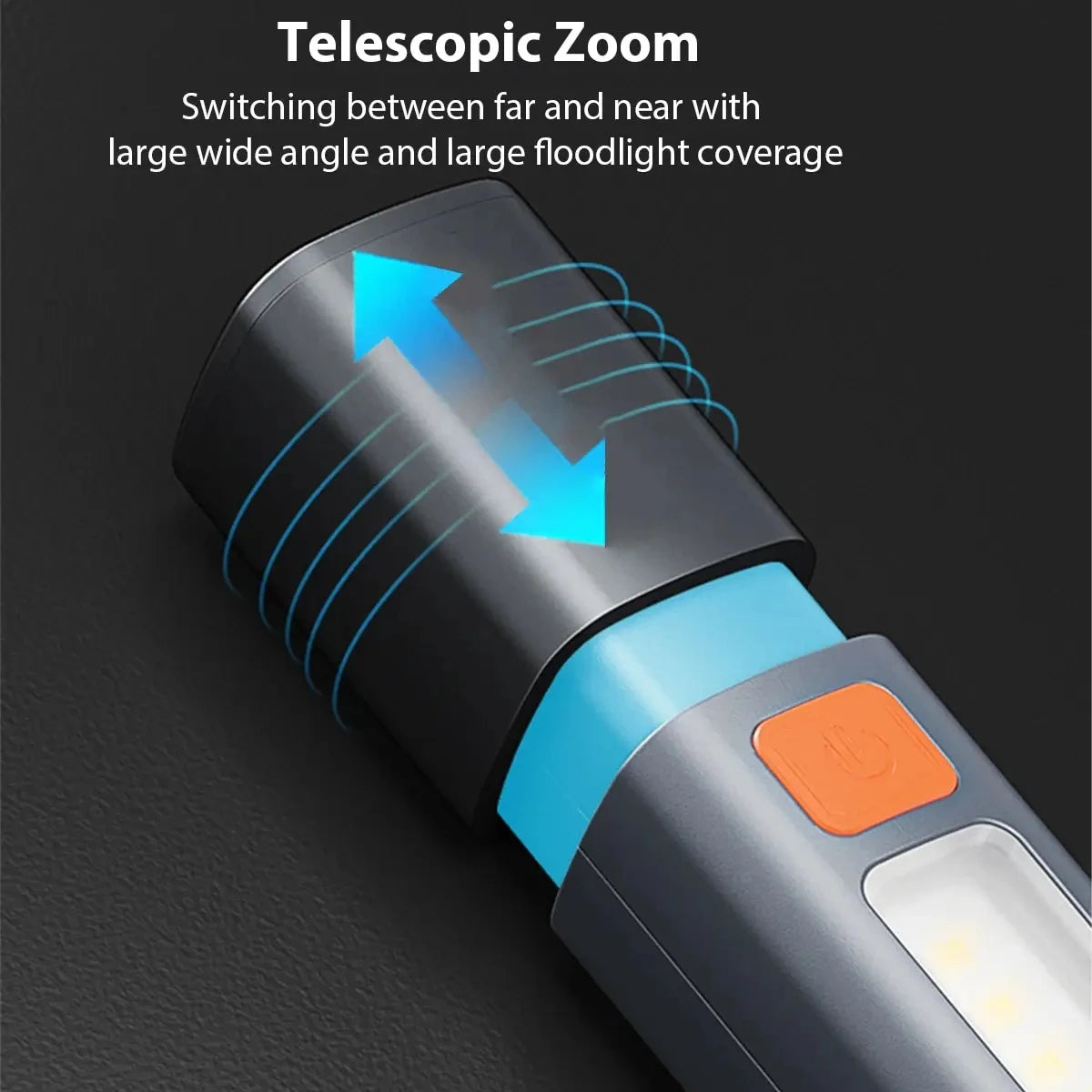 LED XPE Mini Portable Torch Super Bright COB Side Lights Zoomable Waterproof Outdoor Fishing Hunting Camping Flashlight