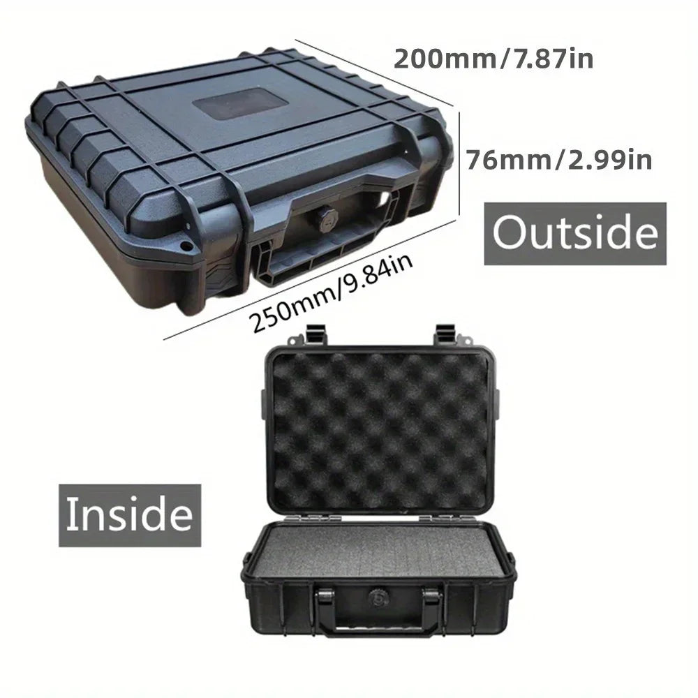 Waterproof Hard Carry Case Bag Toolbox With Pre-cut Sponge Storage Box Safety Protector Organizer Hardware Box Impact Resistant - Shoppiline