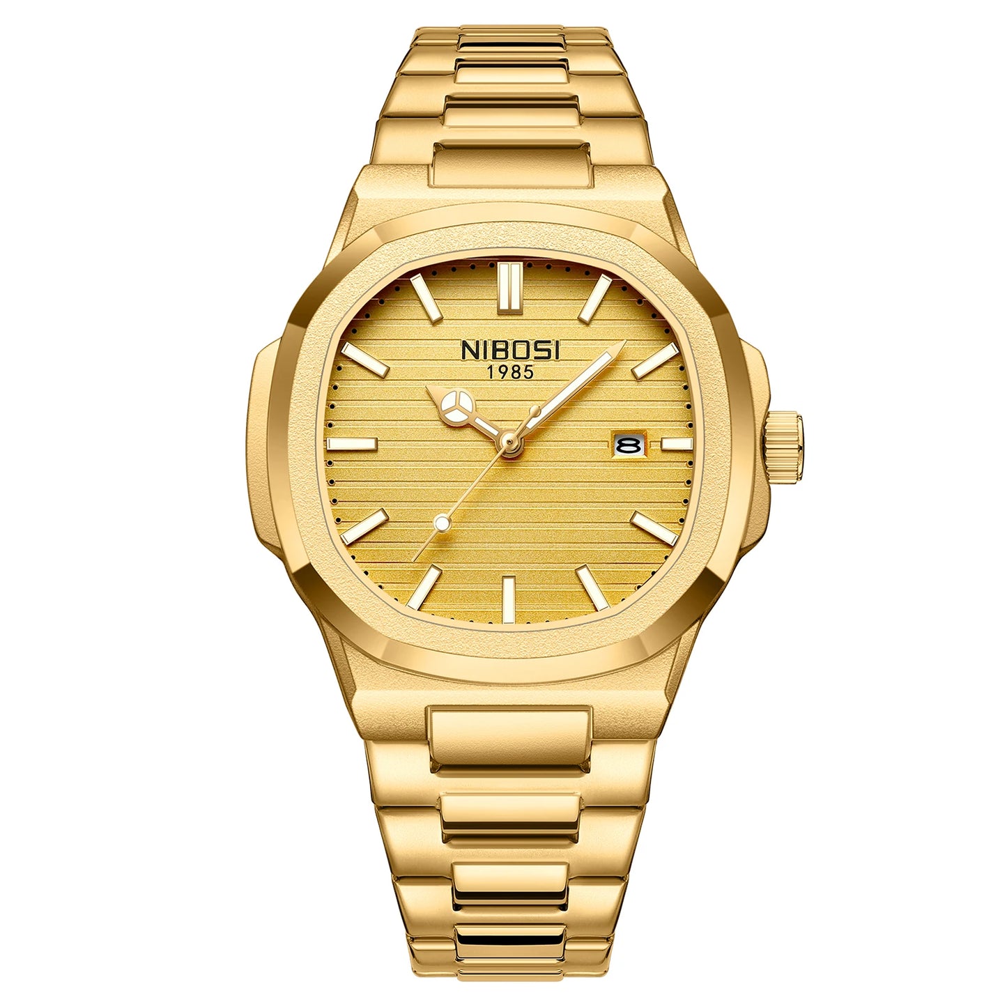 2026 NIBOSI Luxury Quartz Men Watches 30M Waterproof Auto Date Watch Man Stainless Steel Sport Chronograph Watch for Men Clock