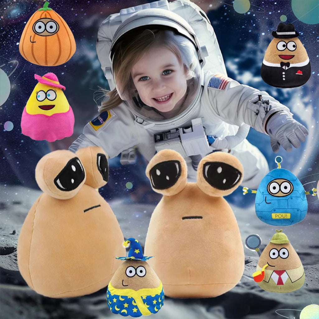 New hot My Pet Alien Pou Plush Toys Anime Game The Maw Pou Doll Kawaii Cartoon Soft Stuffed Pillow Children Birthday Xmas Gif