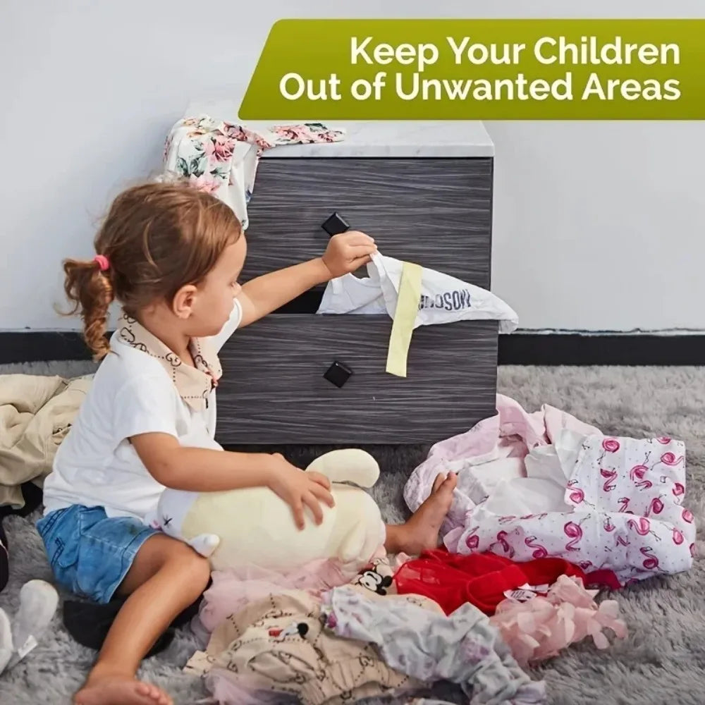 5/10pc Child Safety Strap Locks Baby Locks for Cabinets and Drawers Adhesive Pads Toilet Fridge & More No Installation Required