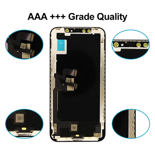 CHOICE AAA+ OLED For iPhone X XR XS Display 3D Touch Screen Digitizer For 11 Pro 12 Mini 13 Pro Max 14 Plus LCD Replacement Part - Shoppiline