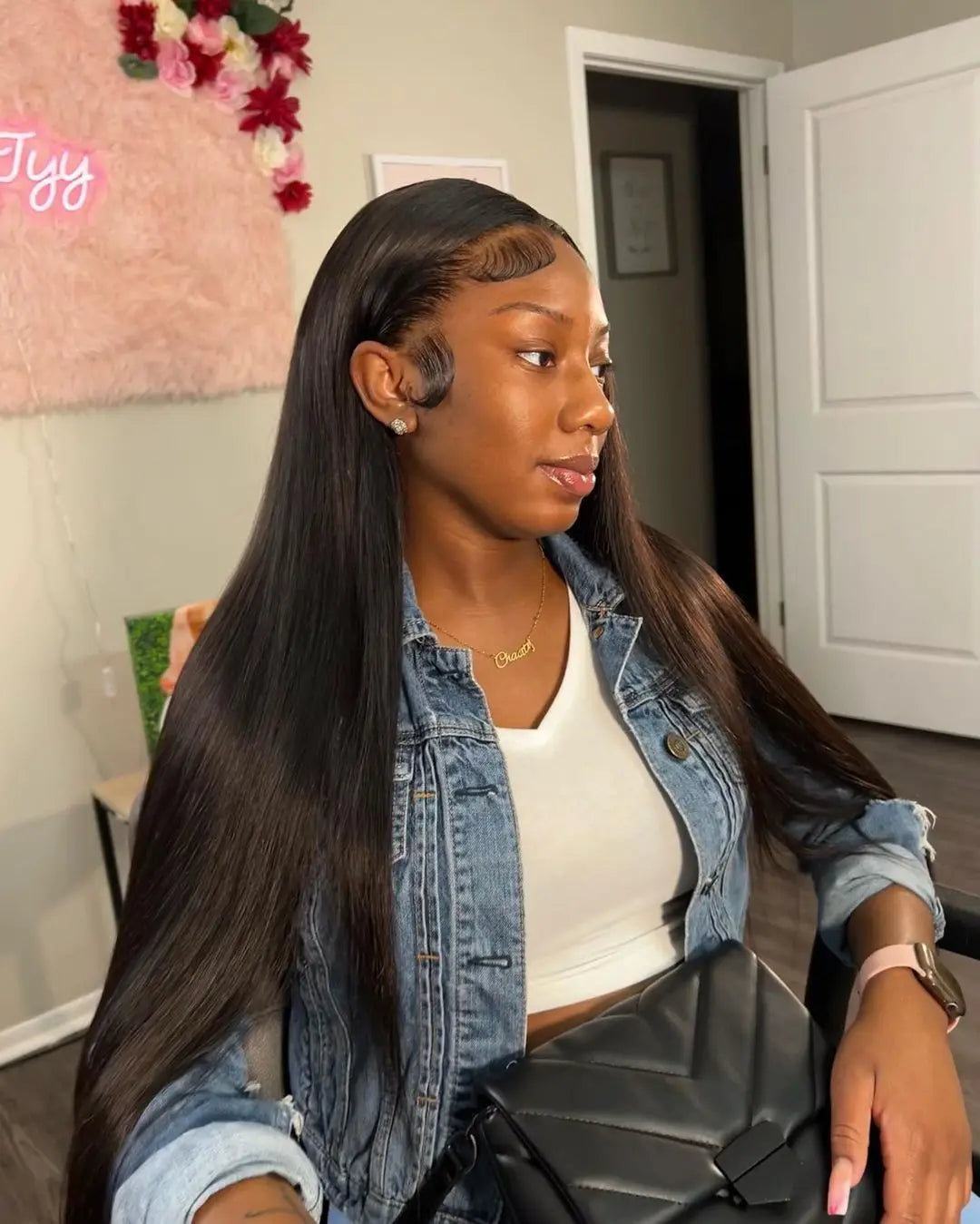 40 Inch Bone Straight Human Hair Wig 13x4 13x6 HD Transparent Lace Wigs Brazilian Full Lace Frontal Wig For Women 300% Density