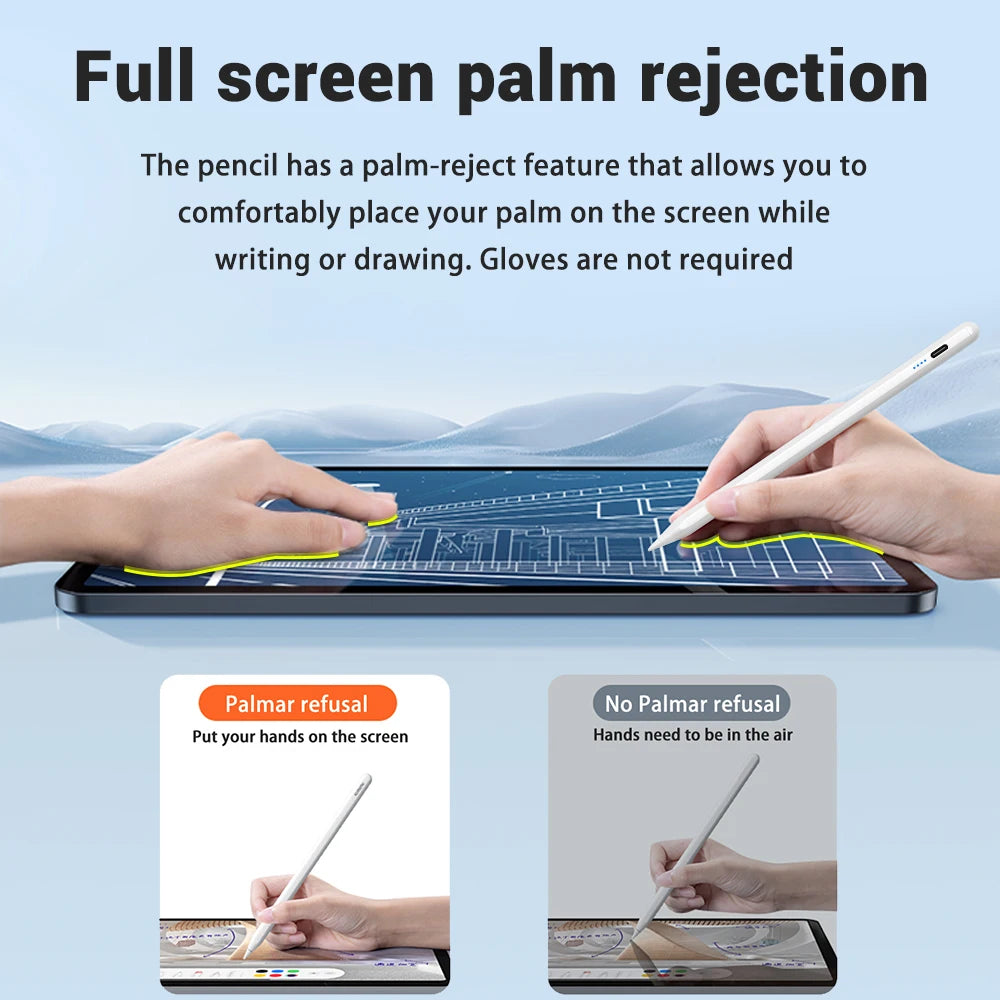 Für iPad Pencil 2 1 mit Handballenabweisung, Leistungsanzeige, iPad Zubehör, iPad 2022 2021 2020 2019 2018 Pro 11 12.9 Air Mini Stylus Pen