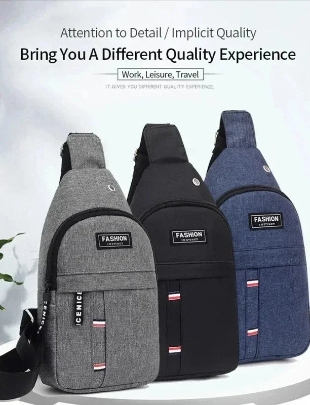 Classic Fashion Canvas Waterproof Sling Chest Crossbody Bag Sport Travel Outdoor Bag Practical Casual Daily Carry Capacity Bags