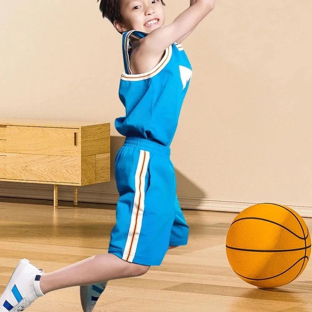 Foam Basketball Kids Silent Basketball Bouncing Mute Silent Ball Bounce Squeezable Mute Bouncing Basketball - Shoppiline