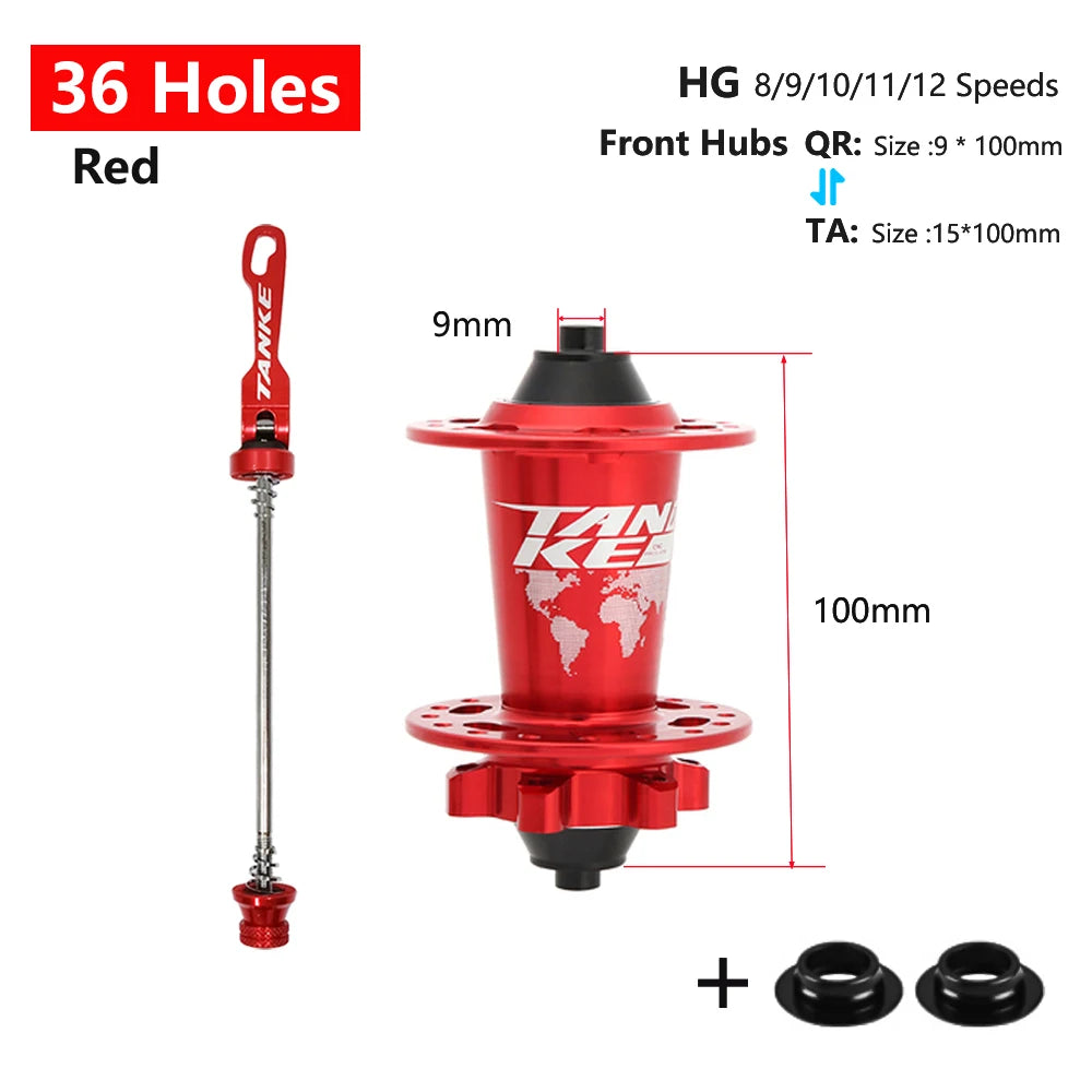 TANKE MTB 120 Click Hub 6 Bearing Bike Front Rear 28 32 36 Holes Disc Brake QR Bicycle mass thunder Noisy Cube 6 Pawl Hubs TH390