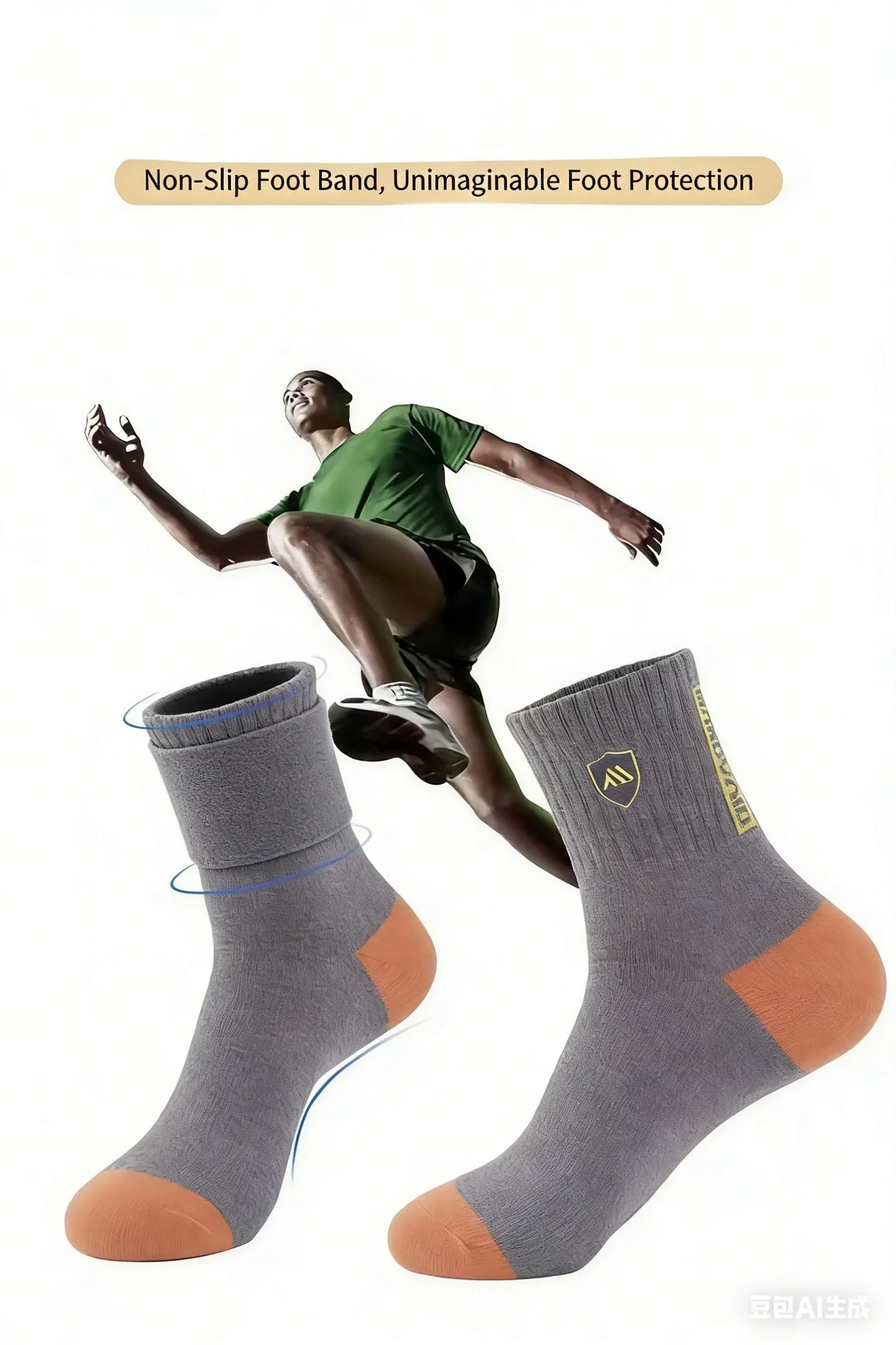 2026 New 5/10 Pairs Men's Sports Crew Socks Breathable Moisture Wicking Anti-Odor Basketball Running Socks