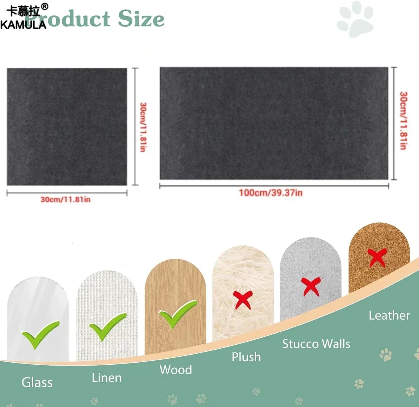 Trimmable Cat Scratch Carpet Self-Adhesive Cat Scratching Board Anti Cat Scratcher Furniture Corner Indoor Sofa Wall Protector