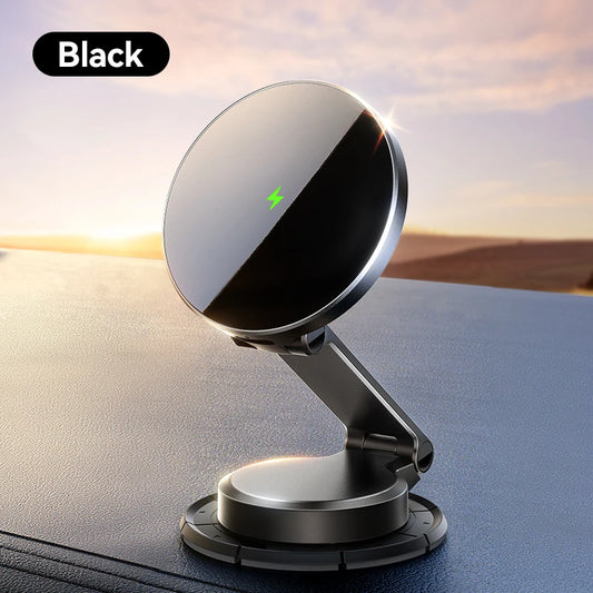 Joyroom Magnetic Car Mount N55 Strong Magnet 15W Wireless Charging 360° Rotation Foldable Phone Holder Fast Car Charger JR-ZS408 - Shoppiline