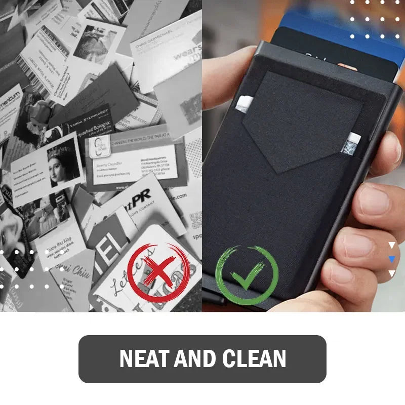 ID Bank Credit Card Holder Men's Wallet Anti Rfid Blocking Protected Magic Business Anti-theft Slim Thin Men Money CardHolder