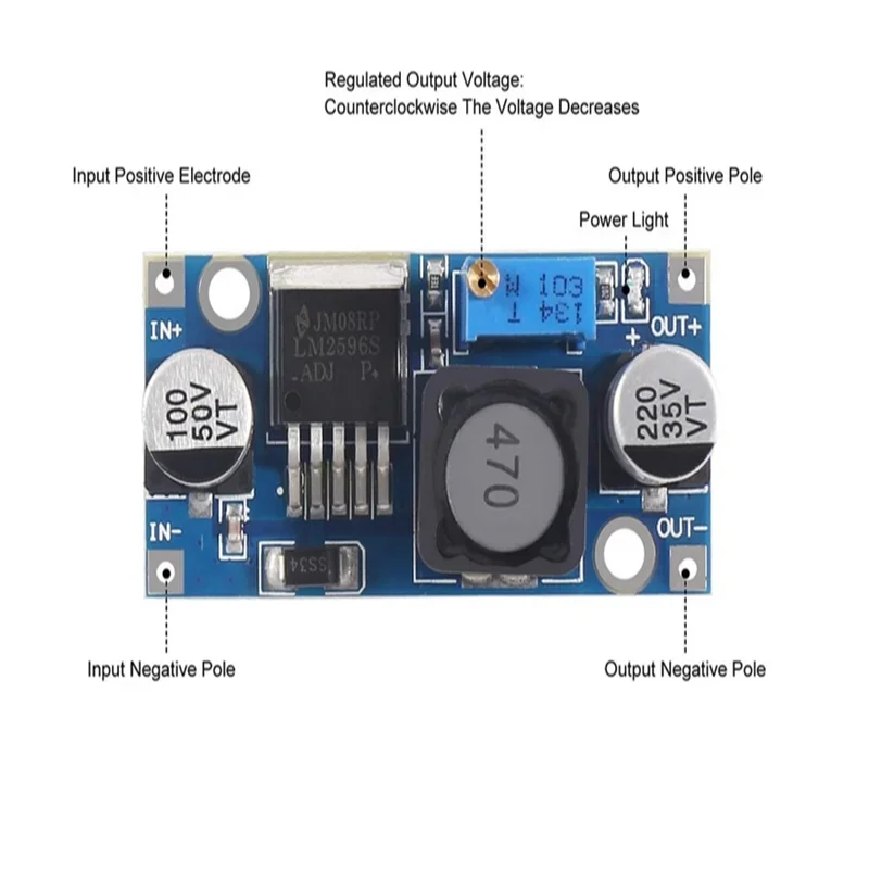 Module d'alimentation abaisseur DC-DC LM2596s 3A réglable, module abaisseur LM2596, régulateur de tension 24V 12V 5V 3V
