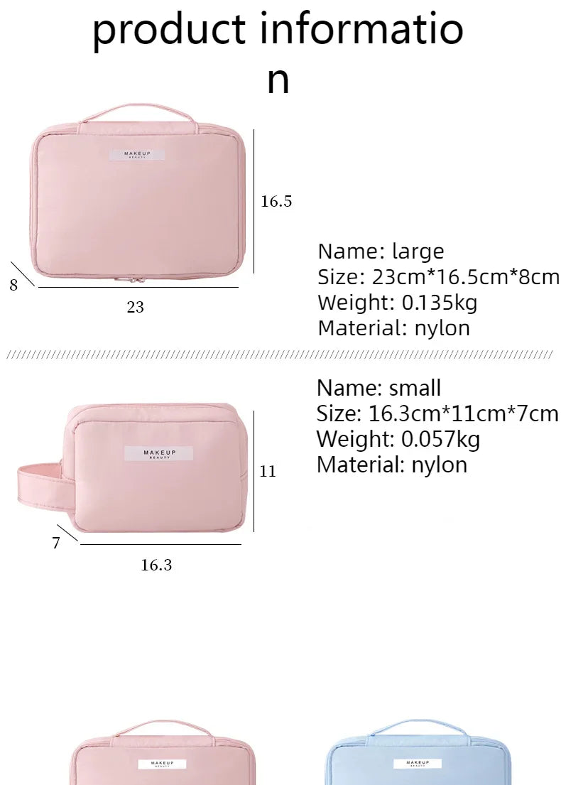 Damen tragbare Kosmetiktasche mit hohem Erscheinungsbild, große Reise-Waschtasche, dreidimensionale Make-up-Aufbewahrungstasche