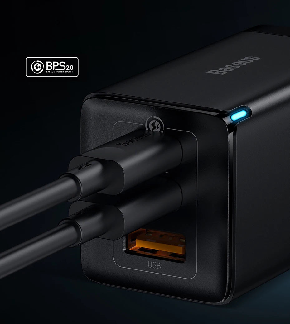 Baseus 65W GaN Charger Quick Charge Type C PD QC Charger USB Charger Portable Fast Charger For Laptop iPhone 17 16 15 14 13 Pro - Shoppiline