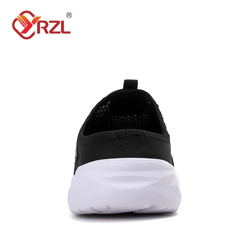 YRZL Mens Half Slippers Summer Breathable Mesh Mens Shoes Outdoor Casual Walking Shoes Large Flat Light Mesh Slippers Sandals - Shoppiline