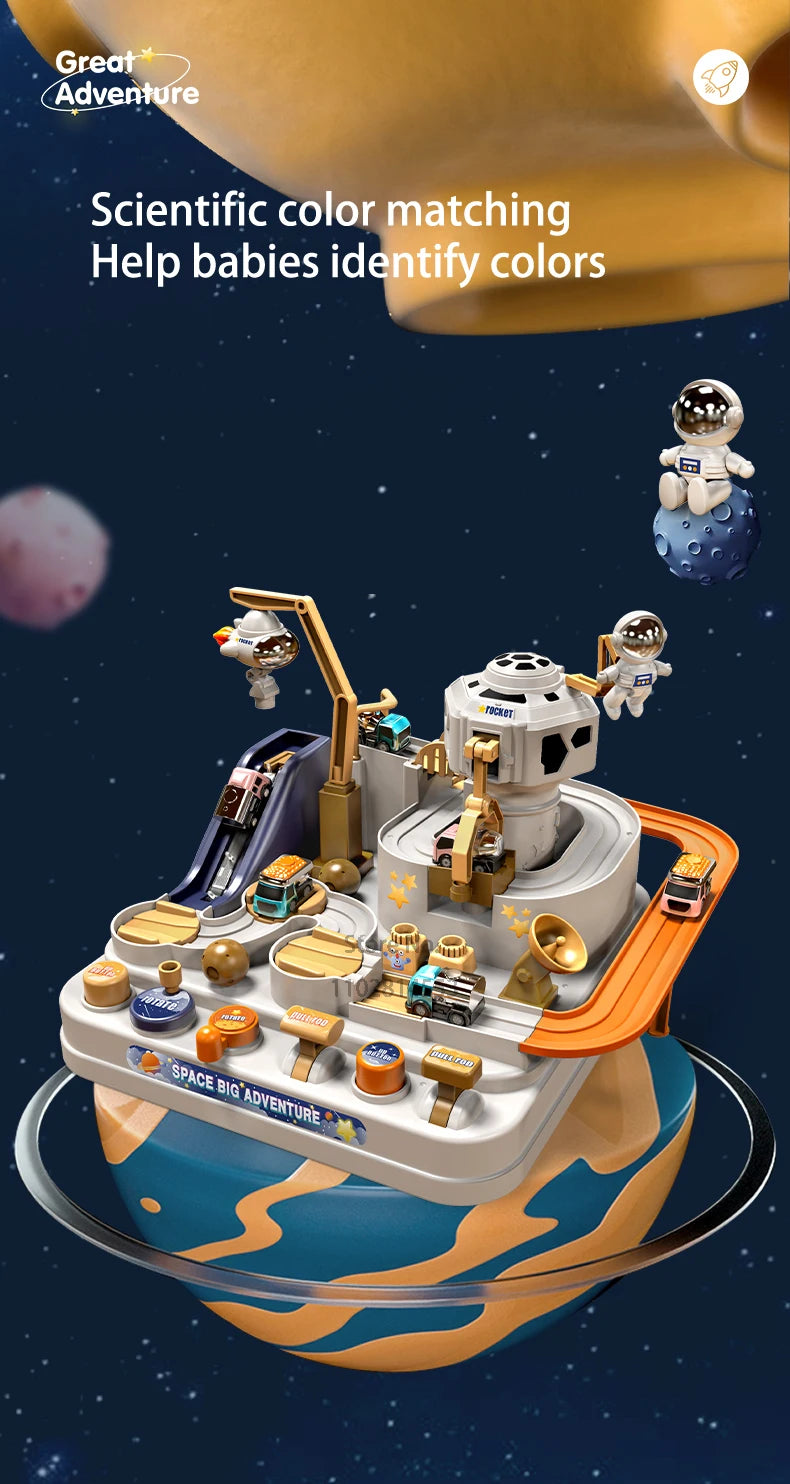 Racing Rail Car Model Space Aerospace Animals Educational Toys Children Train Track Adventure Brain Mechanical Interactive Game - Shoppiline