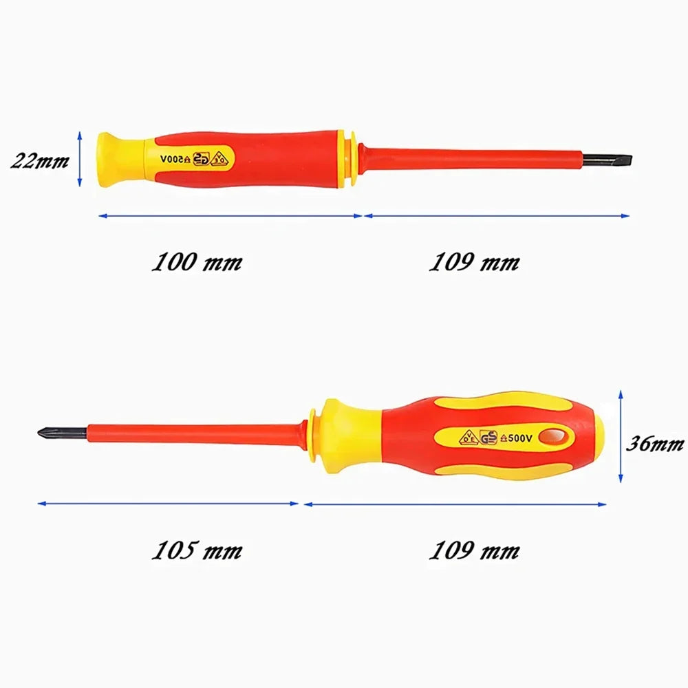 New Hexagonal Screwdriver Insulated Electrician Screwdriver High Hardness Set Magnetic Cross Word Shaped Plum Blossom