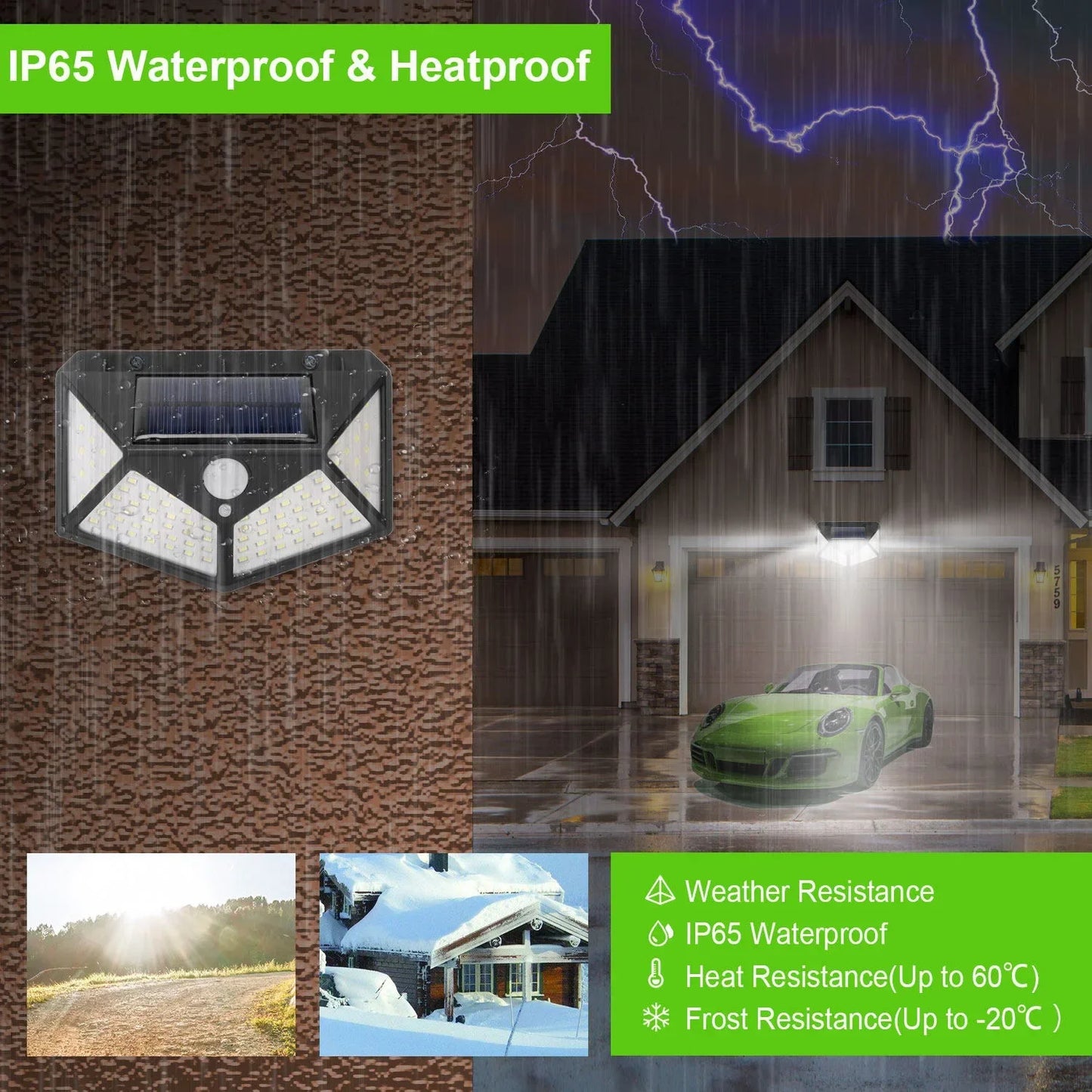 Multifunctional Waterproof Solar LED Spotlight with Motion Sensor for Outdoor Garden Decoration