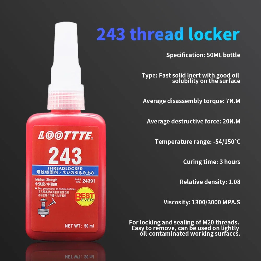 1/2/3pcs Threadlocker Screw Glue Quickly Cured Thread Locking Agent Anaerobic Adhesive Corrosion-Resistant Anti-Loosening Glue