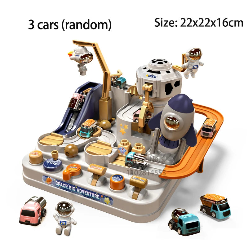 Racing Rail Car Model Space Aerospace Animals Educational Toys Children Train Track Adventure Brain Mechanical Interactive Game - Shoppiline
