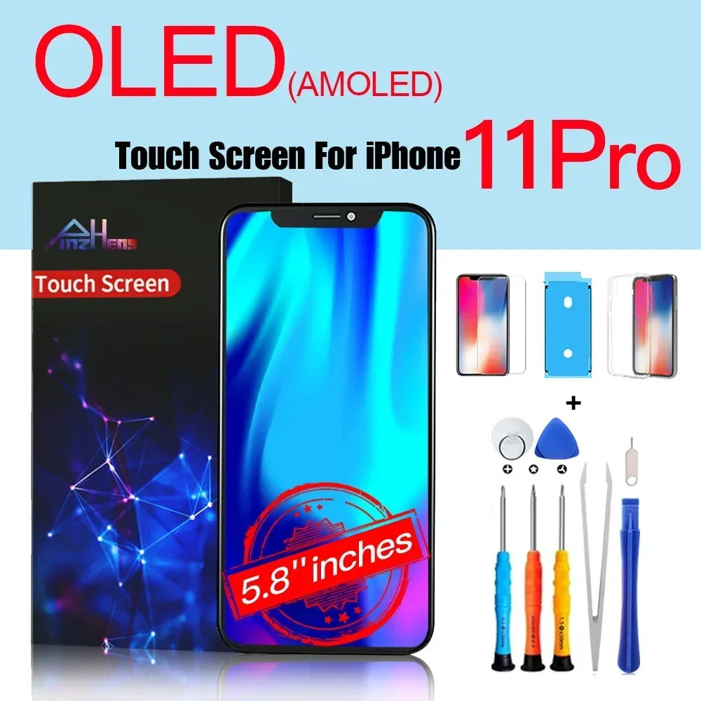 PINZHENG High Quality Display INCELL LCD OLED OEM AMOLED For iPhone XS MAX X XR 11 12 13 MINI PRO PROMAX Screen Replacement - Shoppiline
